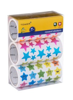 TOWER Large Colour Stars Value Pack ( Stars with Faces, Metallic and Neon )