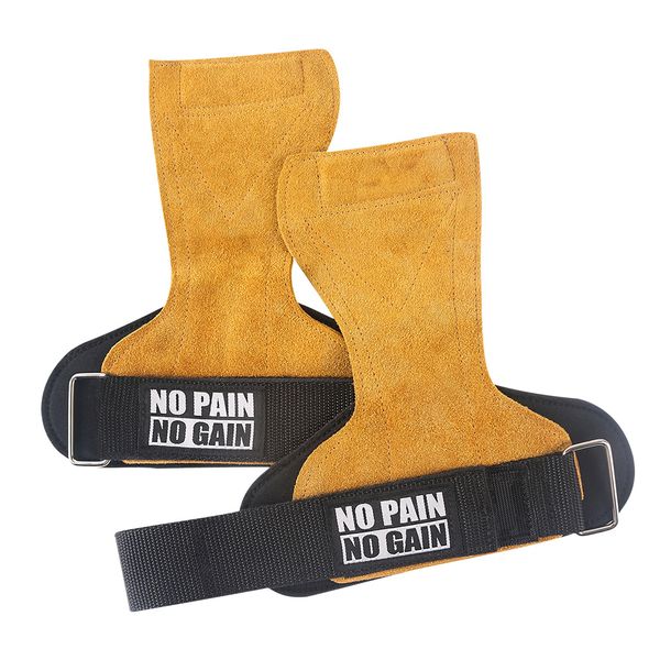 Durable Weightlifting Grips with Wrist Straps &amp; Palm Protection