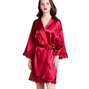 ULC Satin Dressing Gown - White