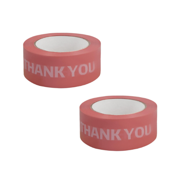 Packaging Tape Pink &amp; White 100m Quality Designer Gift Wrapping (2 Pack)