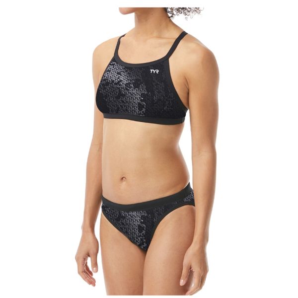 TYR Durafast Elite Ison Dimaxback Work Out Bikini Bathing Suit - Titanium