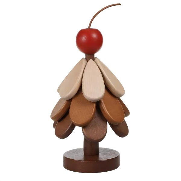 Cherry Three-Layer Creative Christmas Tree Coaster Set