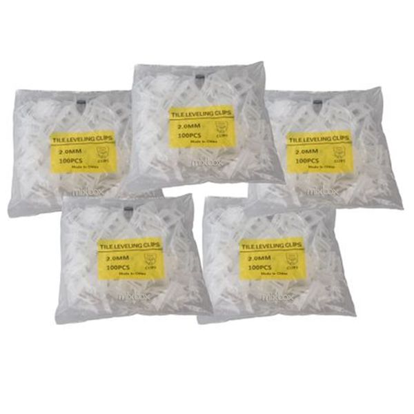 Mix Box 500 Piece DIY Tiles Leveler Spacers Tile Leveling System Clips