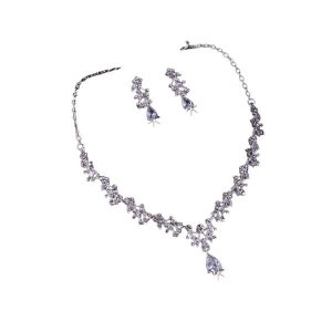 Secret Shield Elegant Crystal Necklace &amp; Earring Set