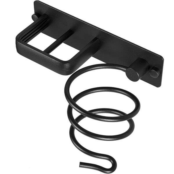 Hair Dryer Holder 2-in-1 Curling Iron Holder Wall Mount Hair Tool Organizer