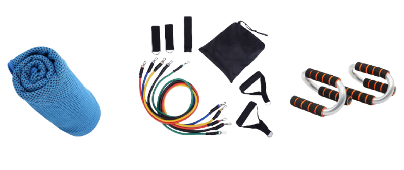 Lunae Arms and Chest Workout Set With Super Cooling Towel