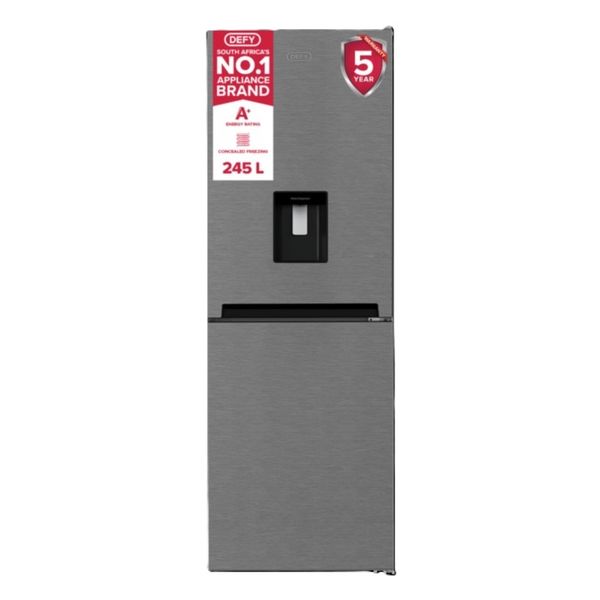 Defy 245L Bottom Freezer Fridge with Water Dispenser - Silver DAC449