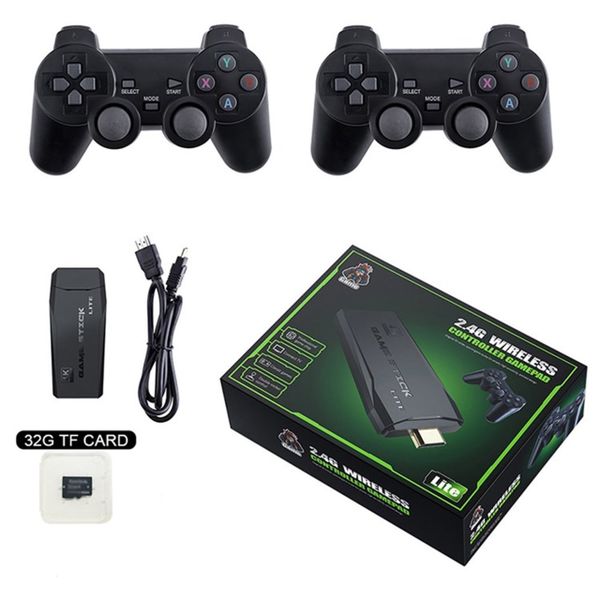 Donic 4K Ultra HD Game Stick + 2 x Wireless Controllers Gamepad Set
