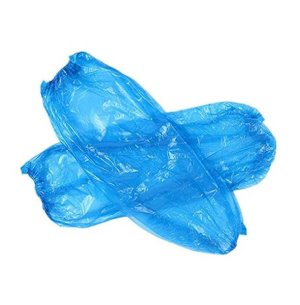 Disposable Thin Plastic Sleeve Protectors - Blue