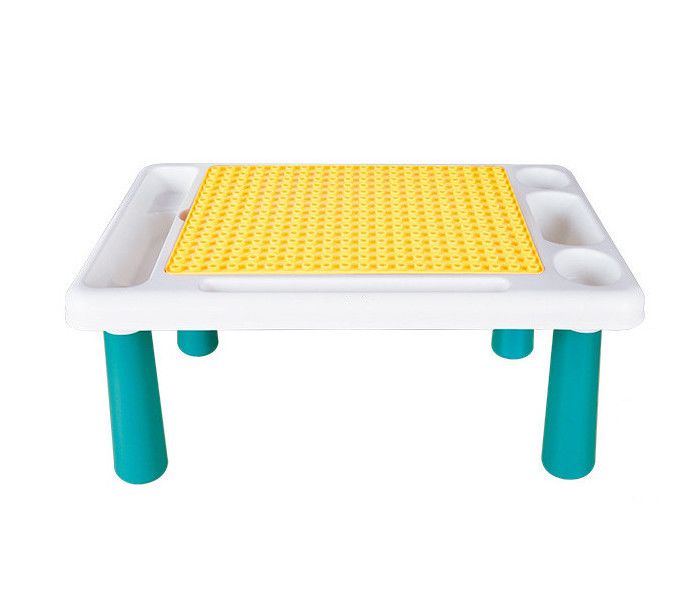 Olive Tree - 8-in-1 Double-sided Activity Table With 300 Pcs Building Block