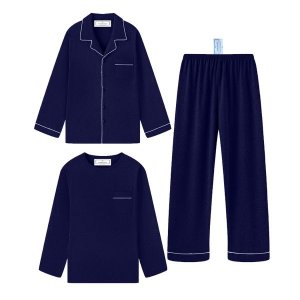 PJ Warehouse Navy 3 piece Winter PJ set