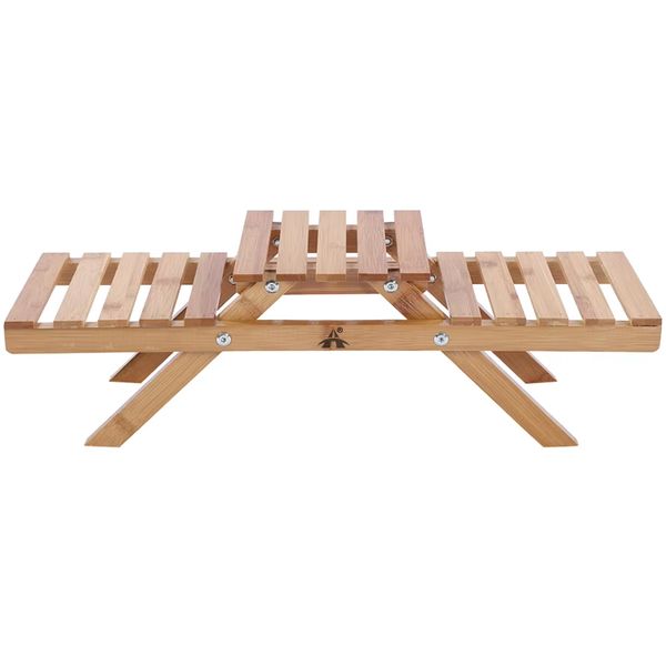 Alanes Flower Shelf Solid Wooden Floor Multi-Layer Folding Flower Stand
