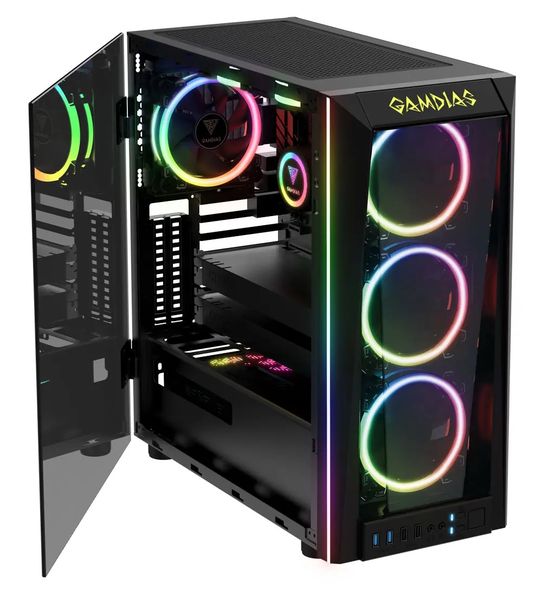 Gamdias TALOS M1B Tempered Glass Gaming Case