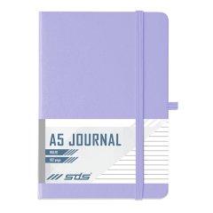 SDS A5 192 Page Lined Journal Hard Cover with Elastic Closure - Lilac