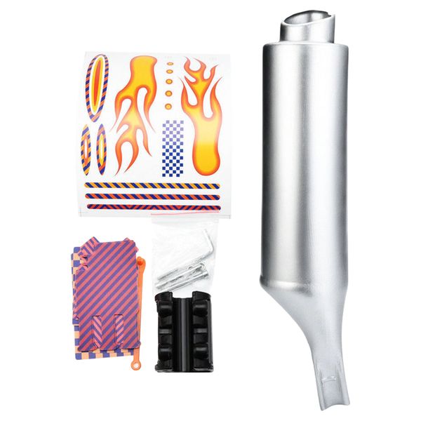 Bike Turbo Spoke Pipe with Sound Effect Round Muffler Exhaust Modification