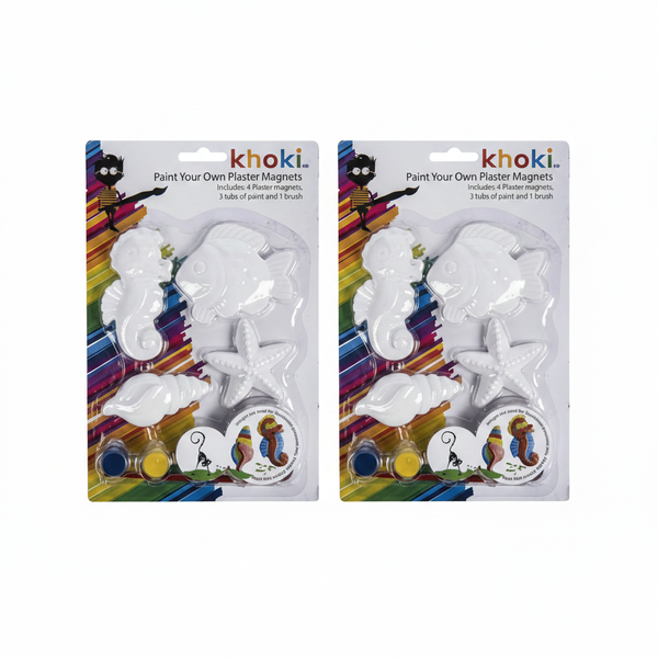 Khoki Paint Your Own Magnets Craft Kit for Kids and Adults - 2 Pack