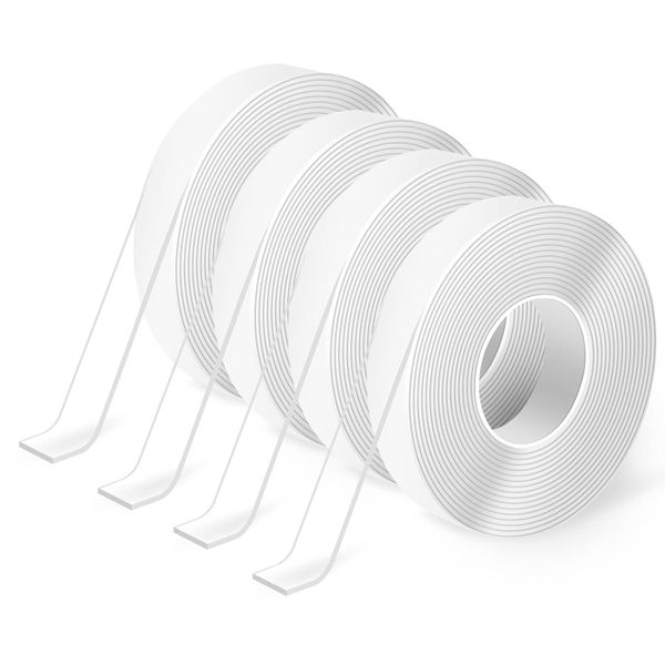 4 Pcs Nano Double-Sided Adhesive Tape20mm × 3m Reusable Removable Traceless