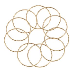 10 Pack 3 Inch Gold Dream Catcher Rings Hoops Macrame Ring for Crafts