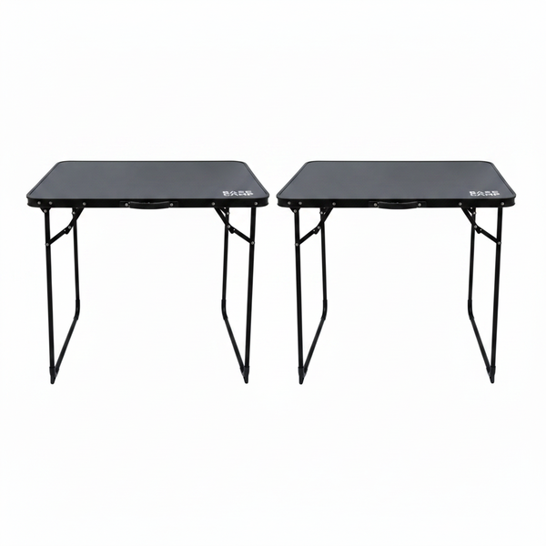 Basecamp Portable Camping Table 80x60x69 cm - Foldable Design - 2 Pack