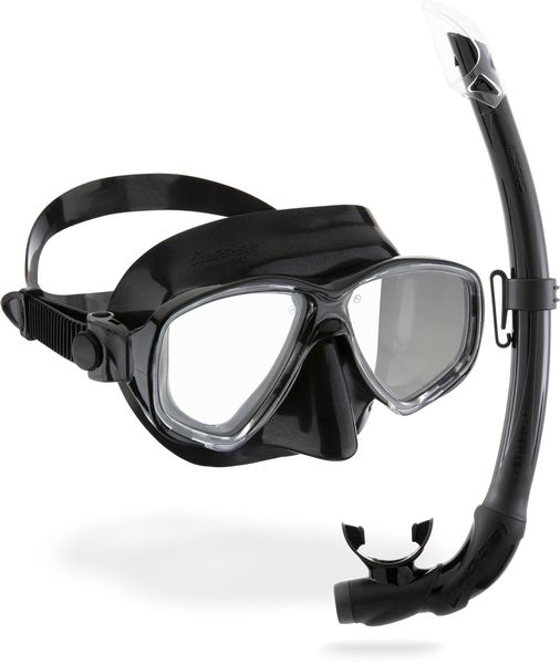 Cressi Marea + Gamma Set - Silicone Mask &amp; Semi-Dry Snorkel for Adults