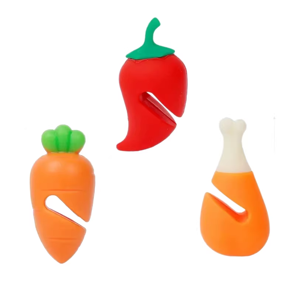 Silicone Chili Chicken Drumstick Carrot Pot Lid Lift-Up Anti-Spill Guard