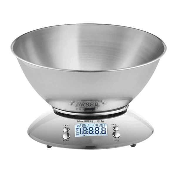 Stainless Steel Digital Kitchen Scale with 1.8L bowl and Timer