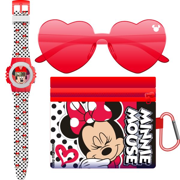 MINNIE MOUSE By DISNEY Official Licensed Watch, Sunnies &amp; Coin Pouch