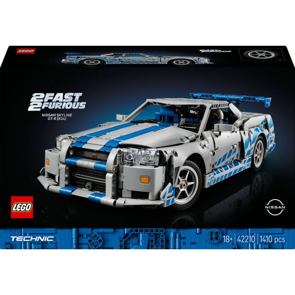 LEGO Technic 2 Fast 2 Furious Nissan Skyline GT-R (R34) Car Model Kit 42210