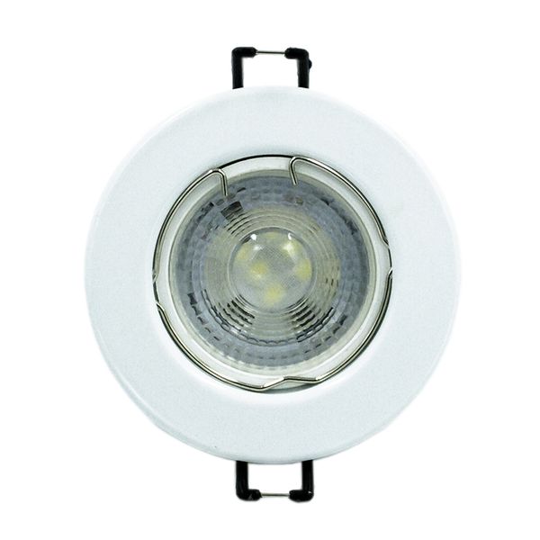 United Electrical 5 Watt GU10 LED Bulb With White Finish Fitting