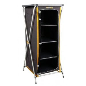 OZtrail - 4 Shelf Deluxe Camp Cupboard - Grey