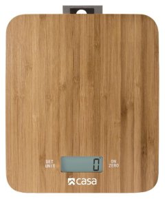 Casa Electronic Bamboo Kitchen Scale 15kg