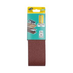 Wolfcraft 3/Pk Sanding Belts 75X510MM 60 Grit