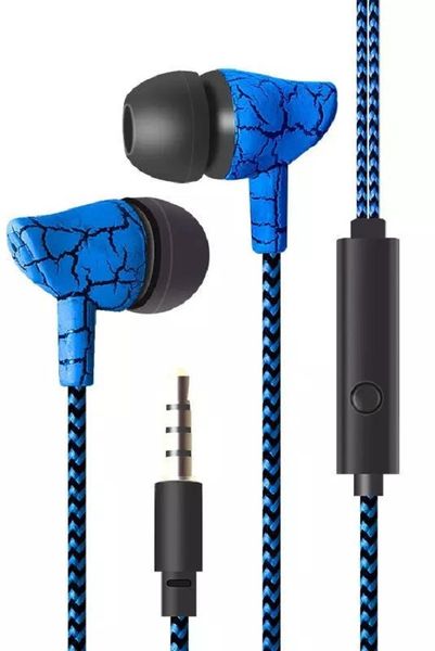 Crack Design Wired In Ear Headphones / Earphones with Mic
