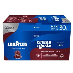 Lavazza Ricco for Nespresso - 30 Aluminium Coffee Capsules Maxi Pack
