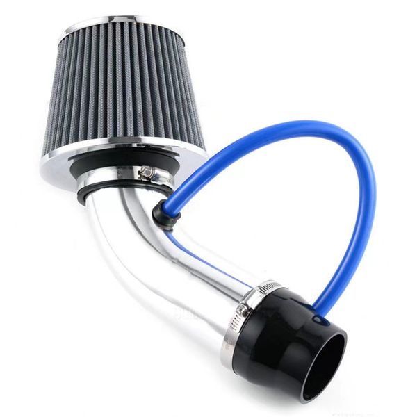 76mm Universal Cold Air Intake Cone Filter Air Intake Hose Pipe Aluminium
