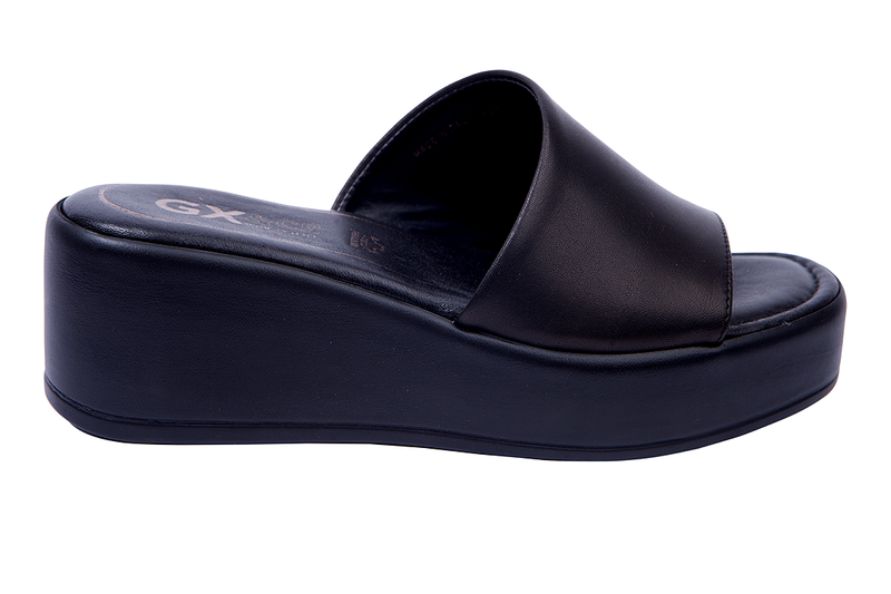 Green Cross Women's Platform Wedge Slide Sandal