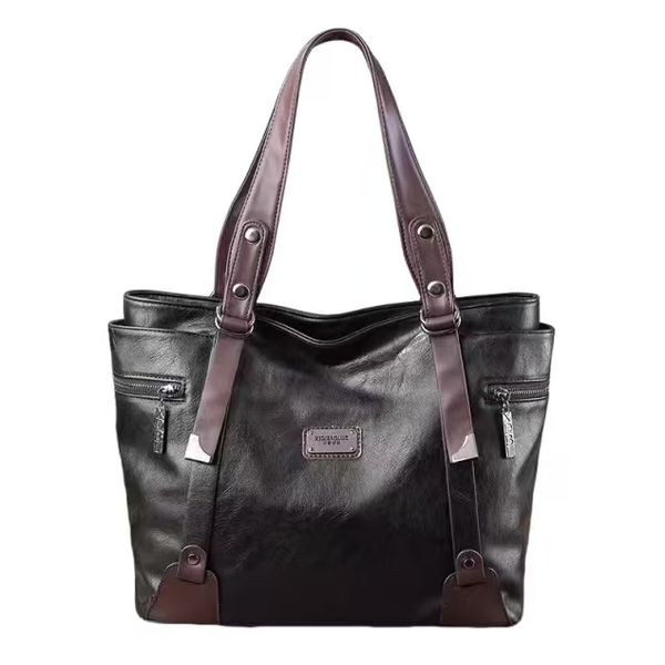 Soft Leather Vintage Genuine Leather Laptop Bag (Shoulder/Handbag)