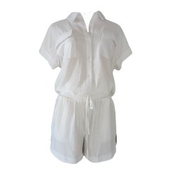 Cotton Short and Shirt Set with Front and Side Pockets