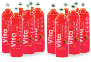 Vita24 Vitamin Boost Red Berry Drink 500ml - 12 Pack
