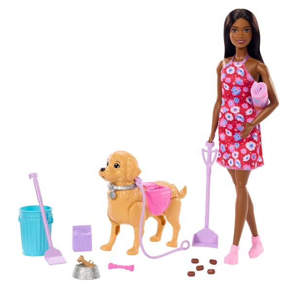 Barbie "Brooklyn" Walk &amp; Potty Pup Toy Set