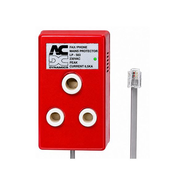 ACDC - Dedicated Lightning Protected Mains Plug Red