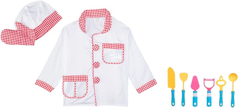 Chef Role Play Costume Set with Utensils