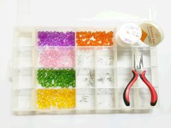 BEAD COOL - Jewelry Beading Kit - Plastic Rondelle Shape - Beginner Kit