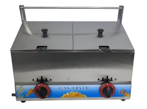 DIGIMARK High-End 12L Dual Tank Gas Fryer