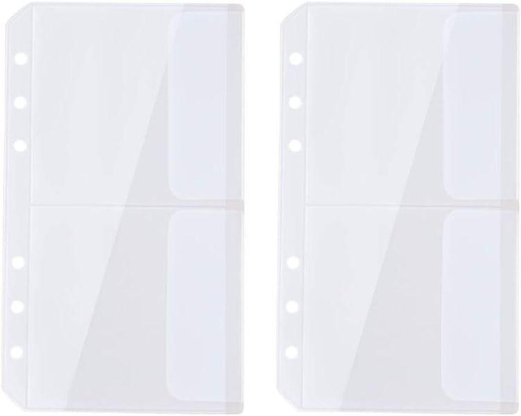 10pcs A6 Loose-Leaf Storage Bags Double-Mouth Binder Pouches Sticker