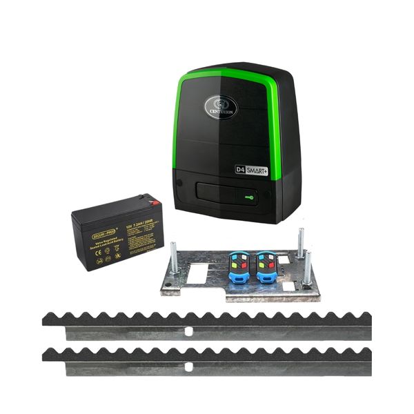 Centurion D4 SMART+ Gate Motor Kit with 4m Angled Nylon Rack