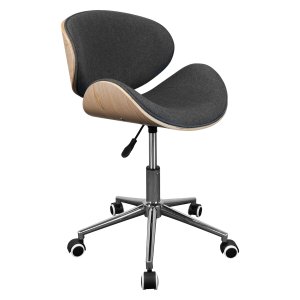 Everfurn Amos Mid Back PU Leather Office Chair - Black