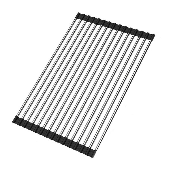 Roll Up Dish Drying Rack Over The Sink Kitchen Foldable Dish Drainer
