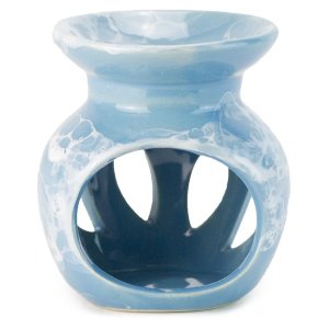 Ceramic Oil Burner, Home Décor, Essential Oil 8cm Single - Ocean Blue
