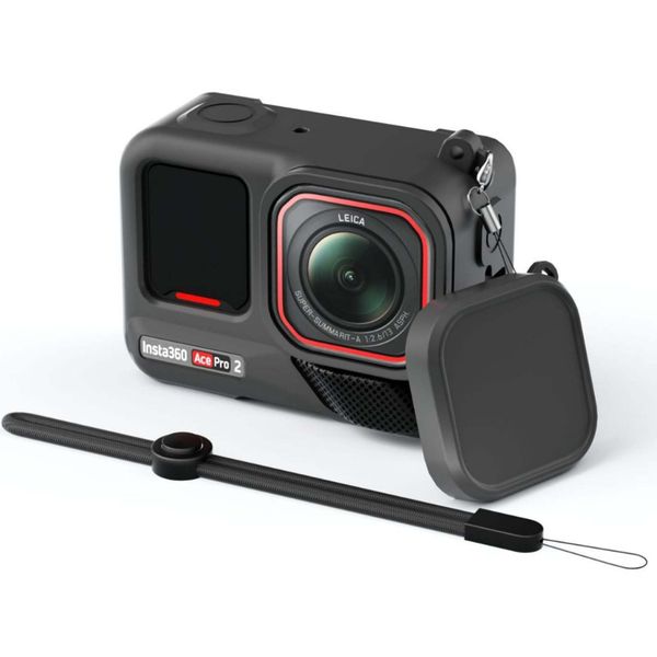 Silicone Case with Wrist Strap Compatible with Insta360 Ace Pro 2